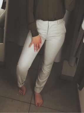 H&M Light Gray Ankle Pants